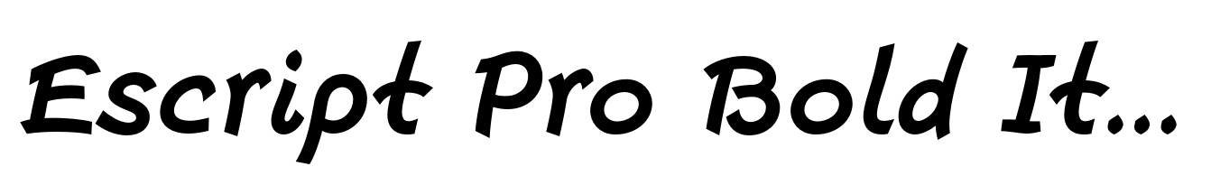 Escript Pro Bold Italic